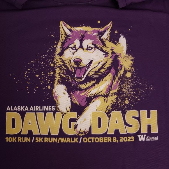 Brooks Run Happy Washington Huskies Dawg Dash T Shirt - Picture 5 of 9